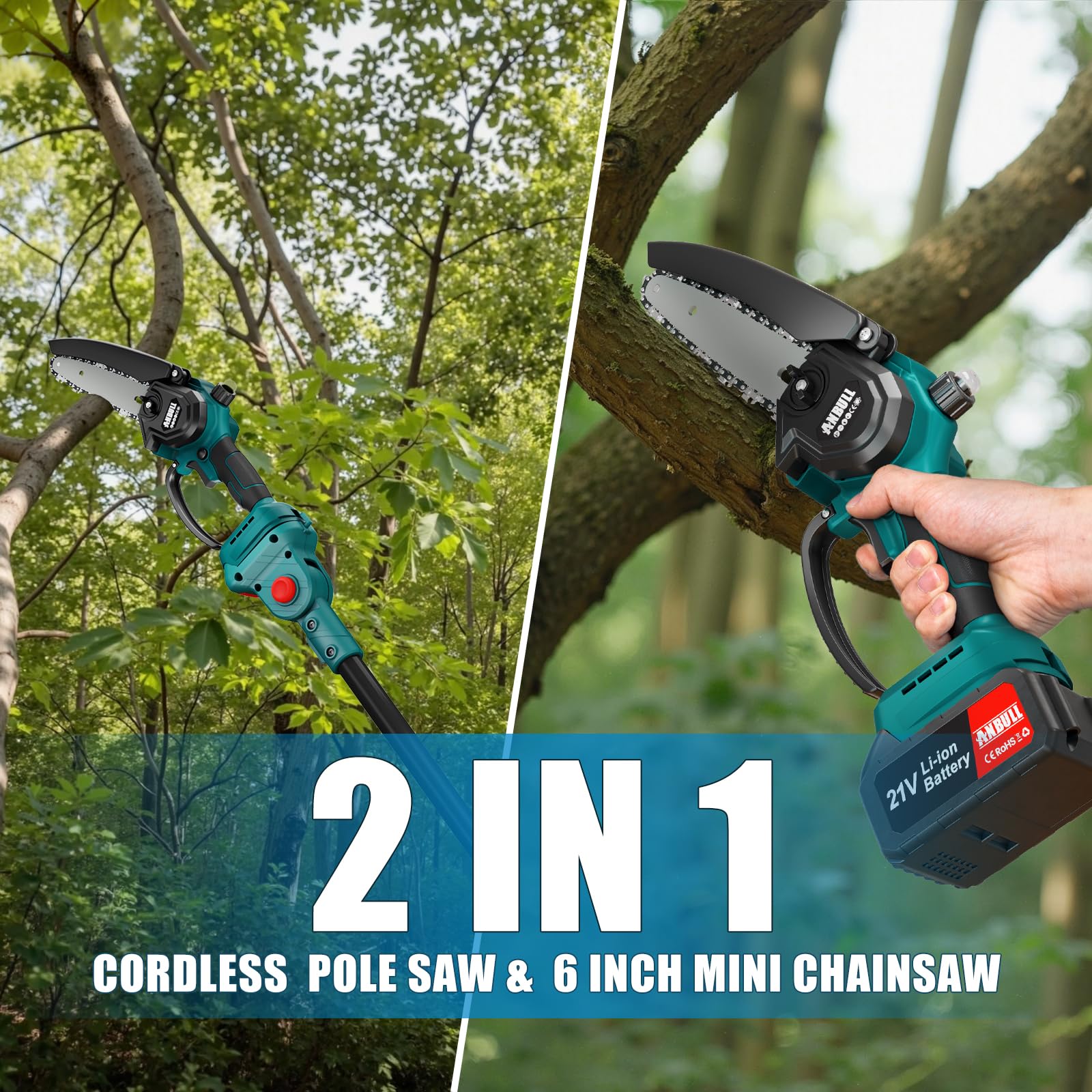 Anbull extended reach pole helps reach high branches safely