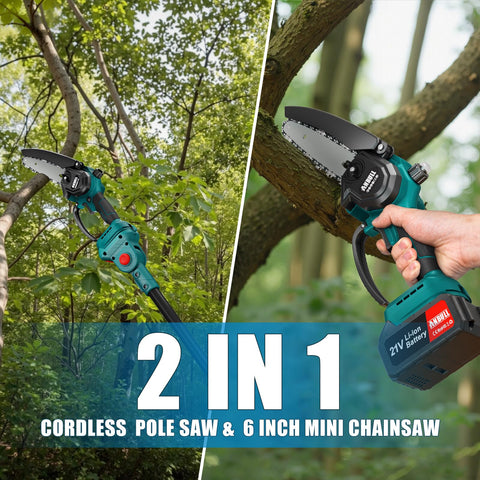 Anbull extended reach pole helps reach high branches safely