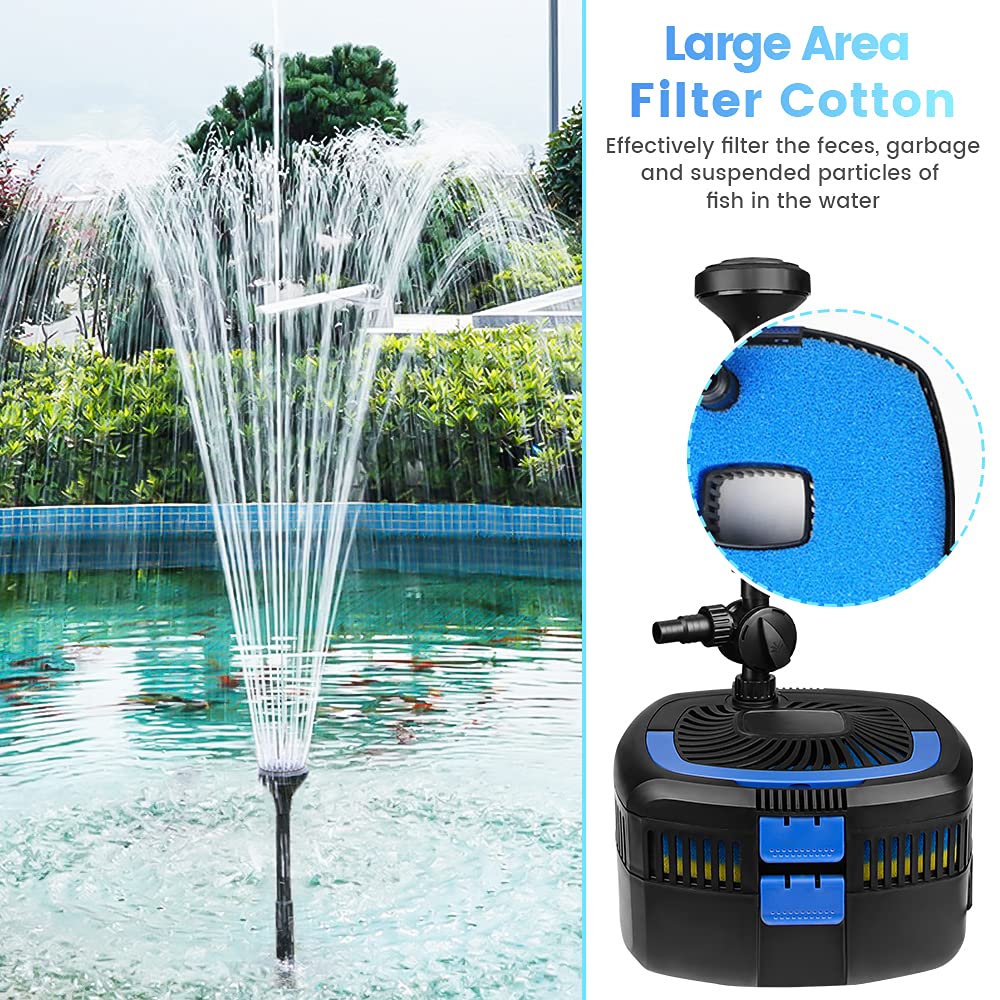 ANBULL portable handle on pond filter pump for easy movement