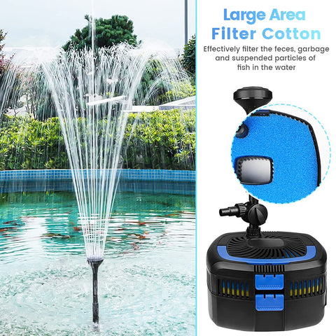 ANBULL portable handle on pond filter pump for easy movement