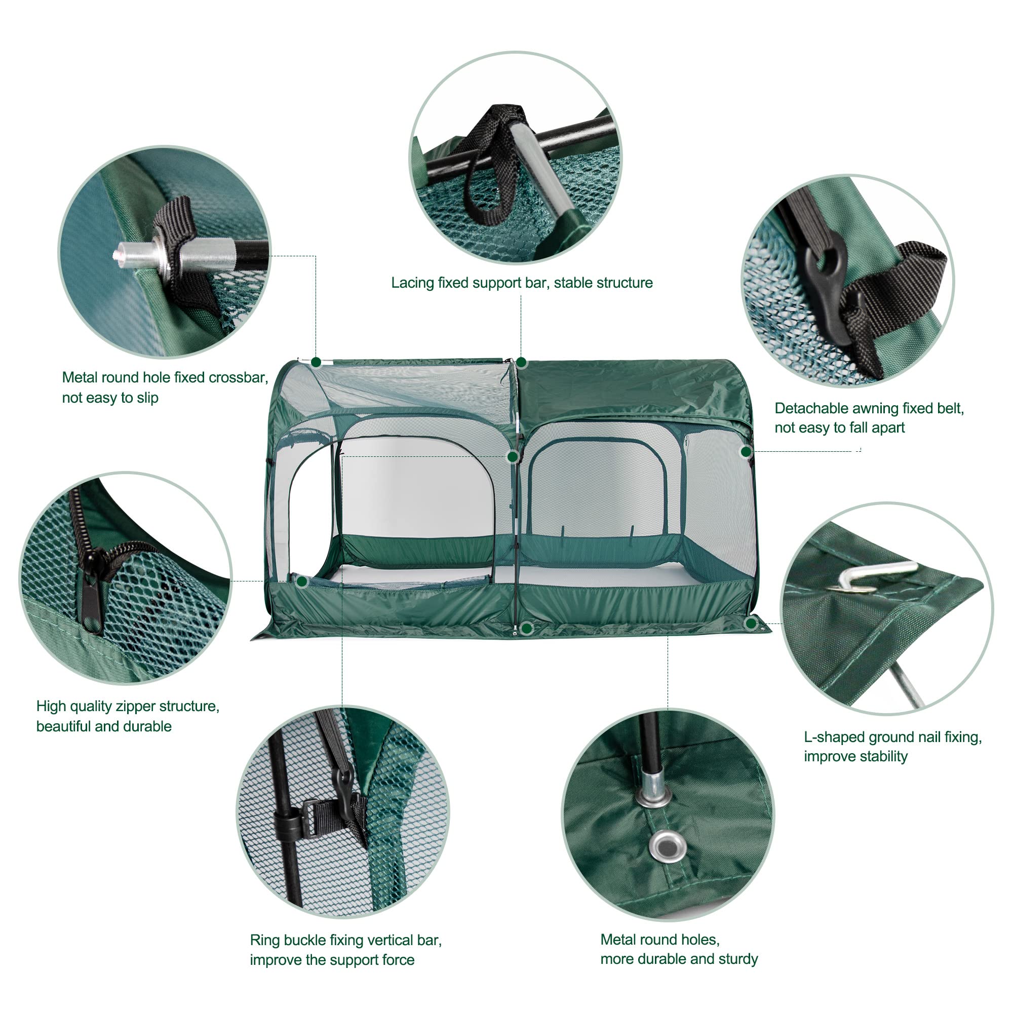 ANC POP chicken run features 16mm steel frame for durability.