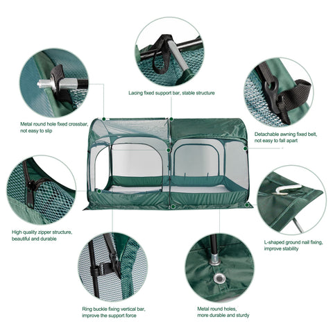 ANC POP chicken run features 16mm steel frame for durability.