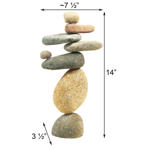 Ancient Graffiti cairn stacked rocks add rustic charm to patios