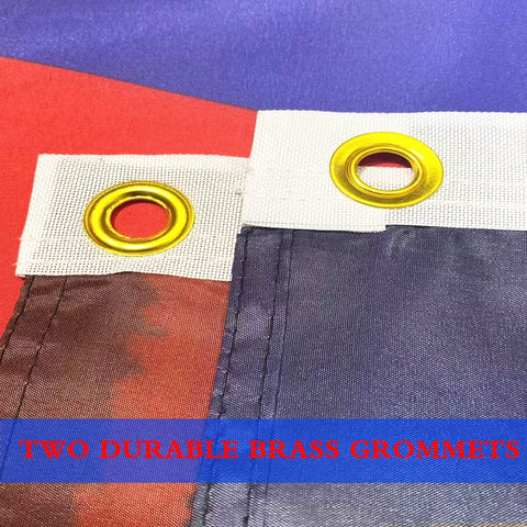 ANCONINE premium polyester flag maintains bright colors during events.