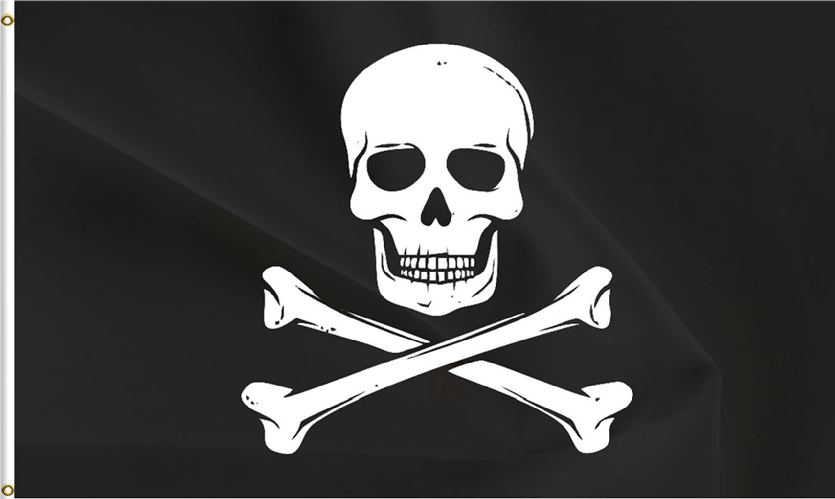 ANCONINE pirate flag 3x5ft in durable 220D polyester for outdoor durability.