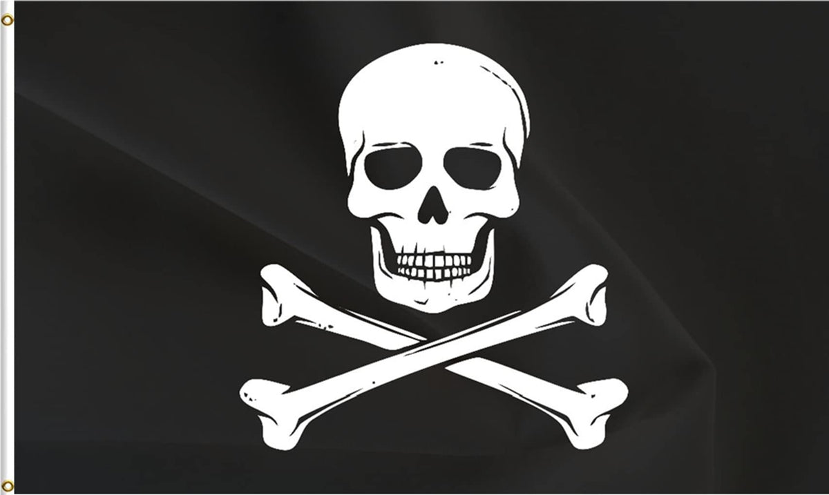 ANCONINE pirate flag 3x5ft in durable 220D polyester for outdoor durability.