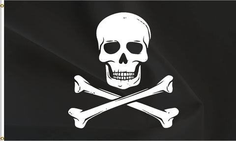 ANCONINE pirate flag 3x5ft in durable 220D polyester for outdoor durability.