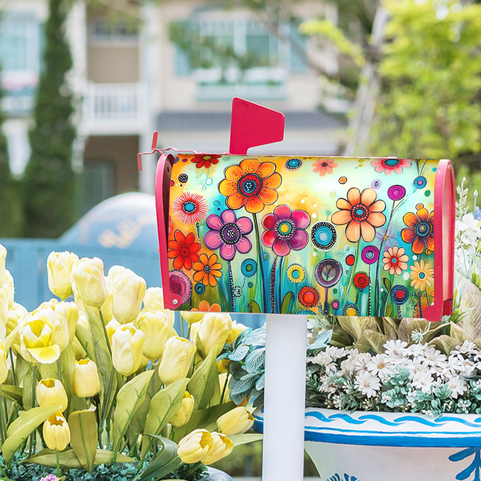 Ancordivo protective wrap shields mailbox from stains and sun damage.