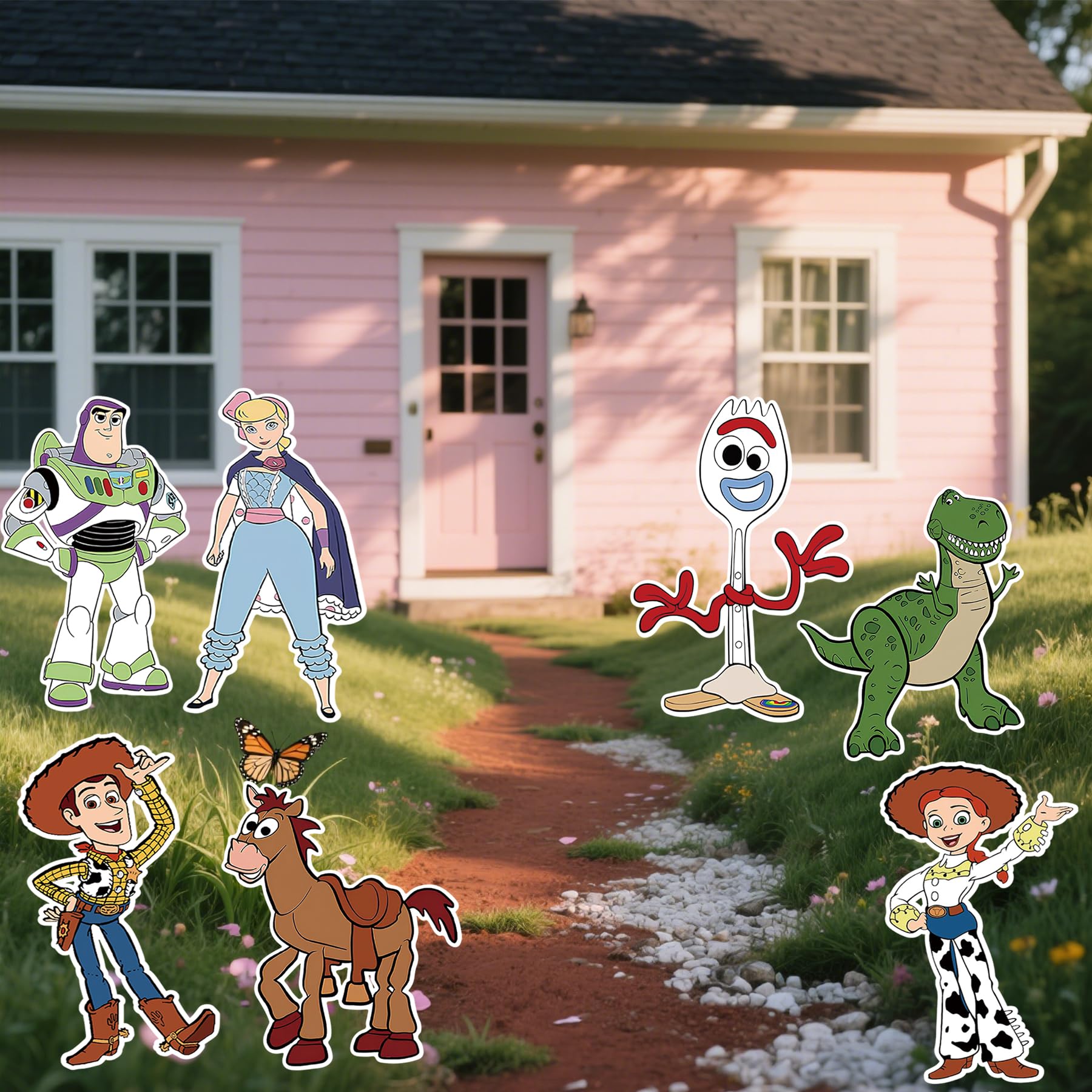 ANCOSJOY durable outdoor decor complements toy-themed birthday parties.