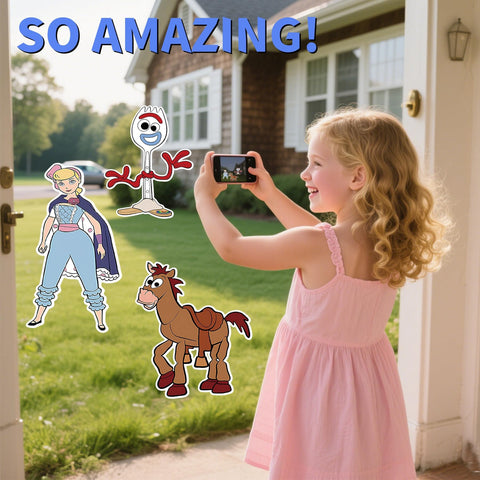 ANCOSJOY yard sign scenes create immersive backyard decorations.