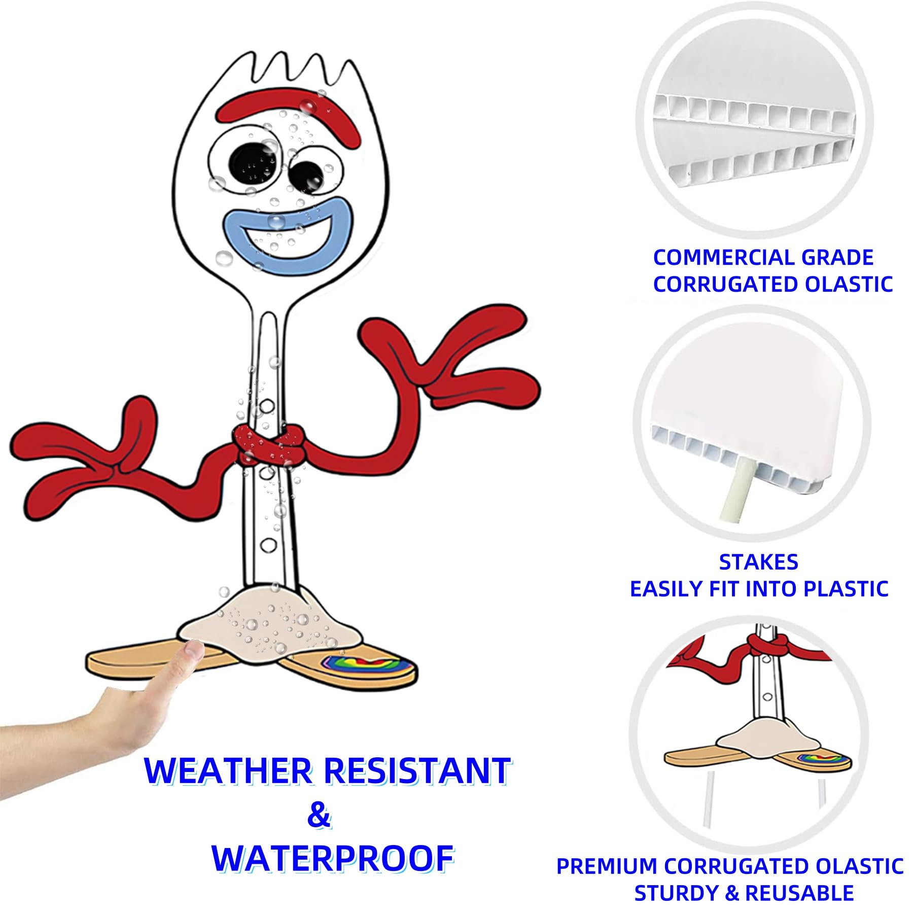ANCOSJOY weatherproof signs resist sun and rain for reuse.