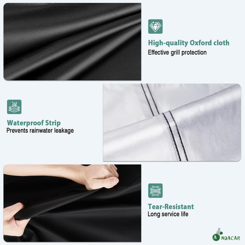 Andacar Feasto grill table cover drawstring closeup for secure fit