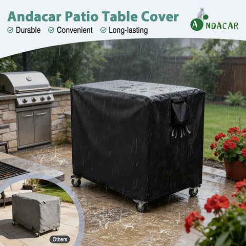 Andacar Feasto grill table cover protects from dust for a cleaner patio