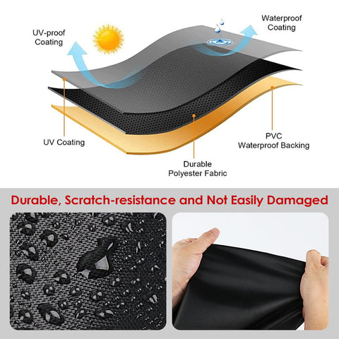 Weatherproof design shields grill from snow, hail, rain, and wind.