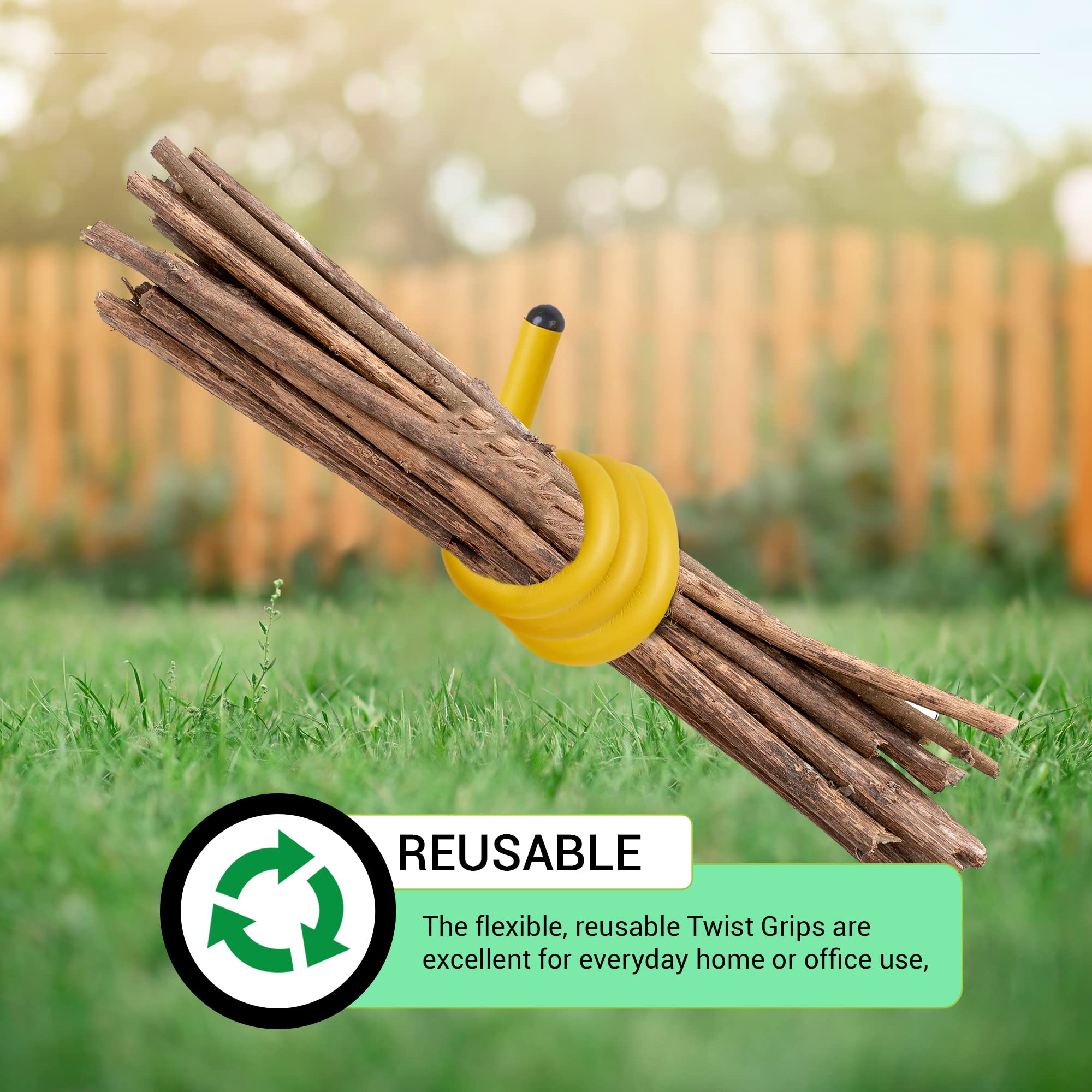 Andalus Twist ties weather resistant for outdoor projects and rain exposure.