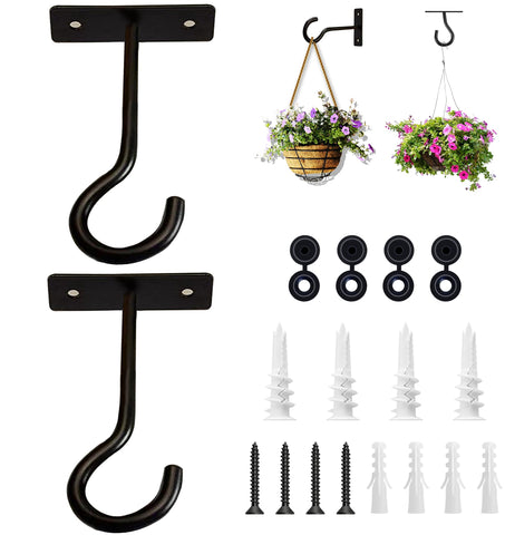 AnDock 2Pack 4-Inch Ceiling Hooks for hanging plants, supports up to 50 lbs.