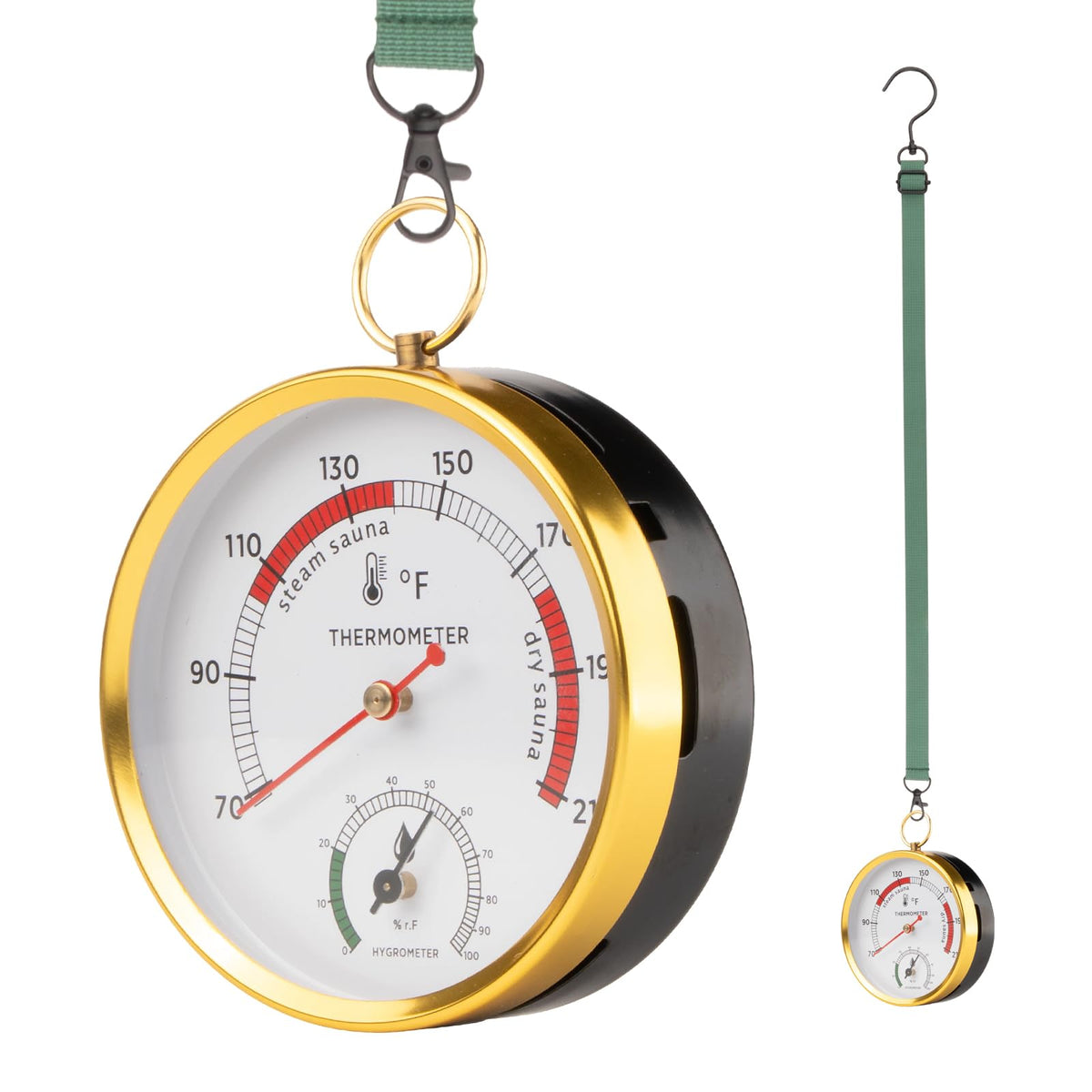 Andelov sauna thermometer hygrometer front view for precise home sauna Monitoring