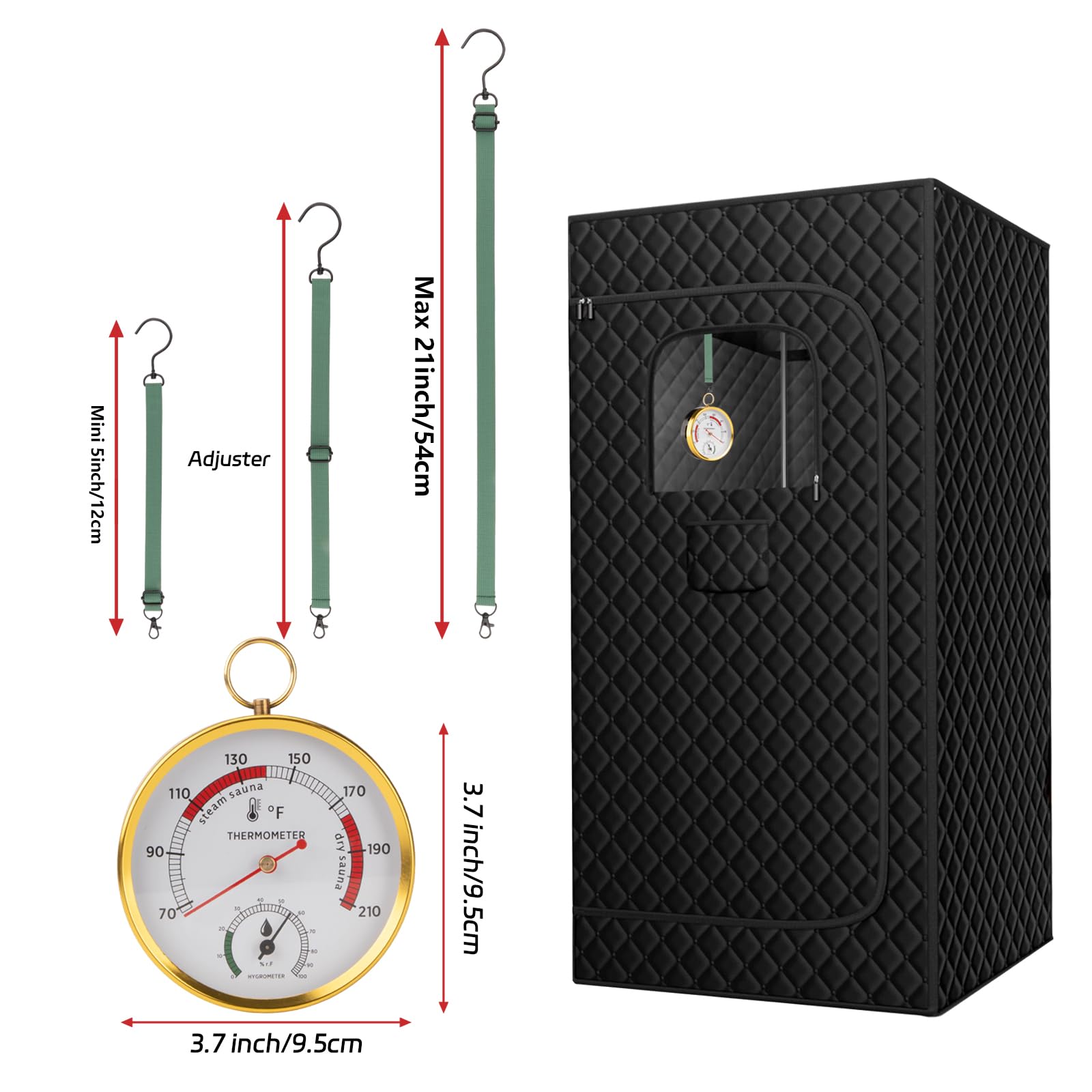 Andelov thermometer red pointer close-up for quick readings in steam