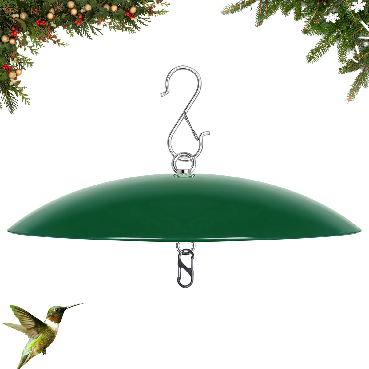 andergi 13-inch bird feeder rain cover dome protects feed from rain