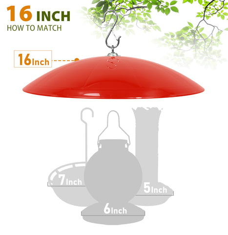 Andergi bright red cover enhances visibility while shielding seeds from rain.