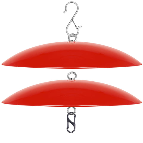 Andergi dome guard for hummingbird feeder protects nectar from rain