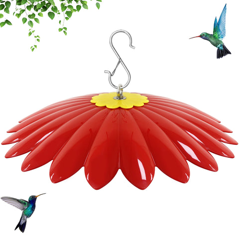 Andergi flower rain guard with 13.5-inch span protects hummingbird feeders from sun and rain.