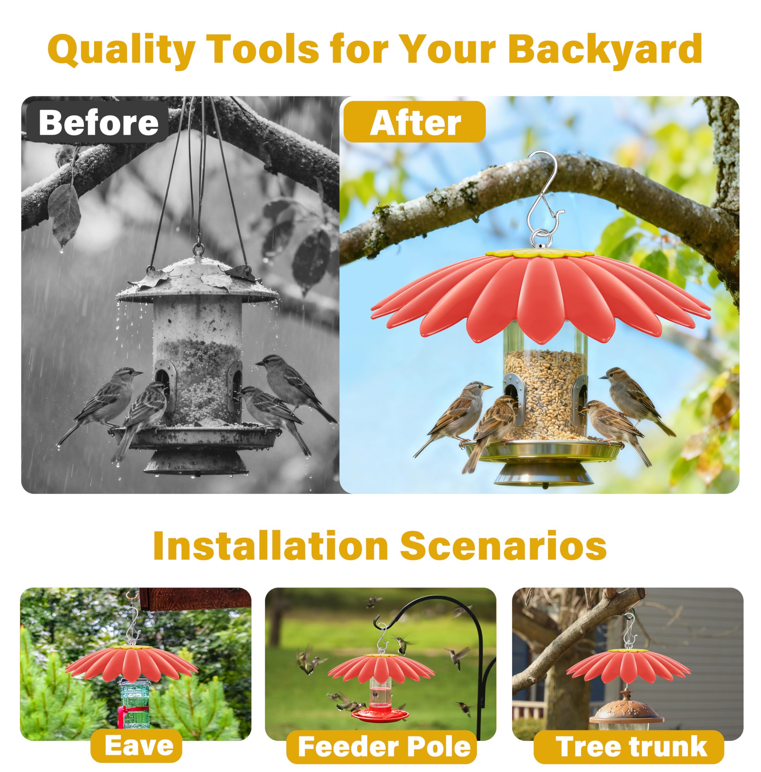 andergi hummingbird feeder shade dome cover attracts diners while protecting nectar