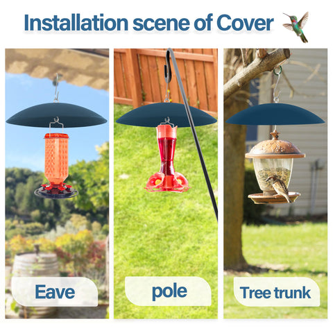 andergi Outdoor Patio Bird Feeder Protector blends with garden spaces.