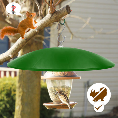 Andergi shade-dome baffle keeps feeders dry and secure