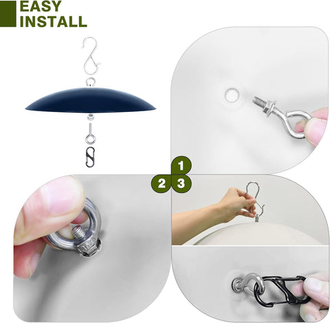 andergi Squirrel Baffle for Hanging Feeder helps protect seed from pilfering.
