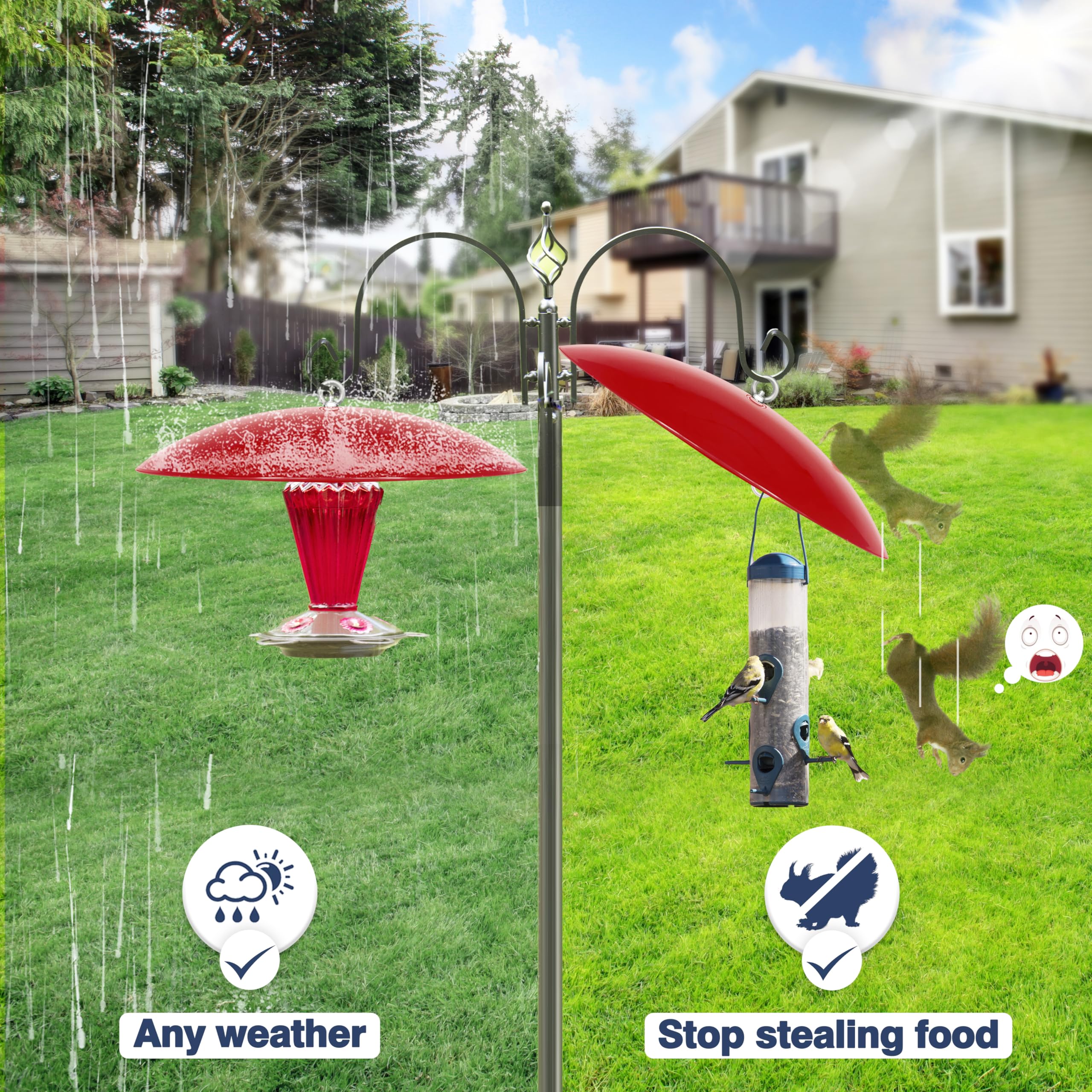 Andergi weather-resistant feeder protection helps birds feed in all seasons