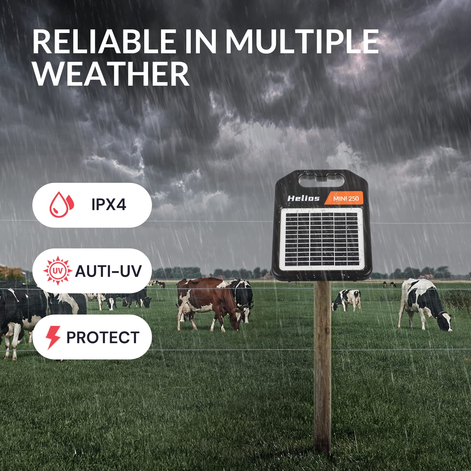 ANDMON MINI250 portable energizer ready for quick deployment across paddocks