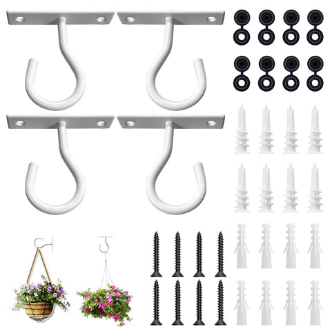 AnDock 4Pack ceiling hooks - versatile hanging solution for plants, lanterns, and decor.