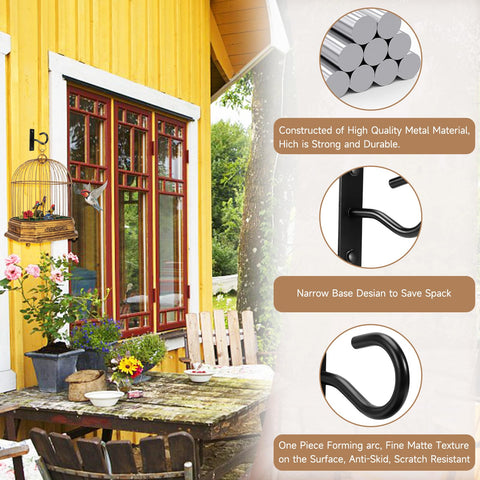 AnDock ceiling hooks hold up to 50 lbs for durable garden displays.