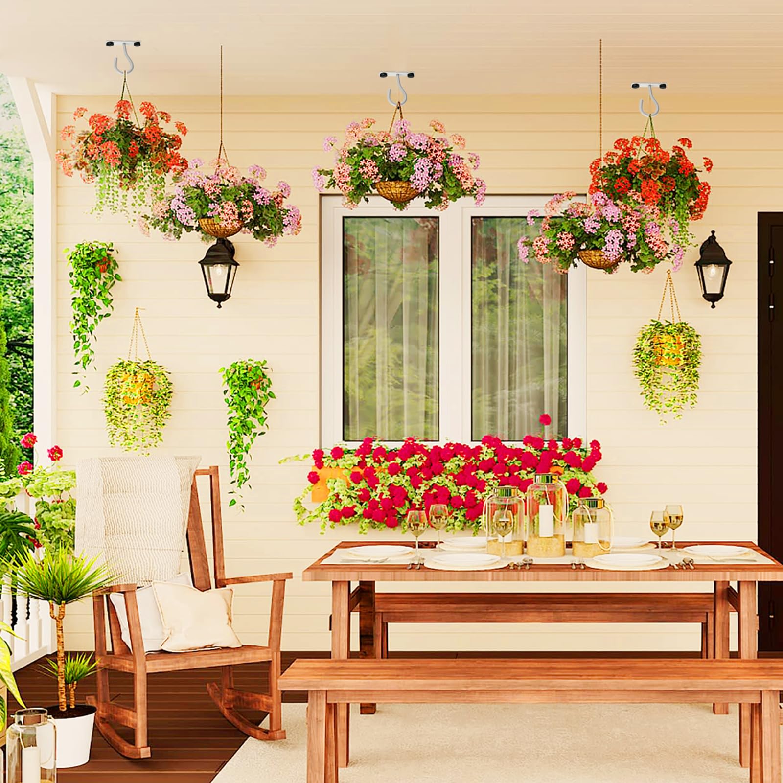 AnDock plant-pot hanging example with lush greenery showcases space-saving.