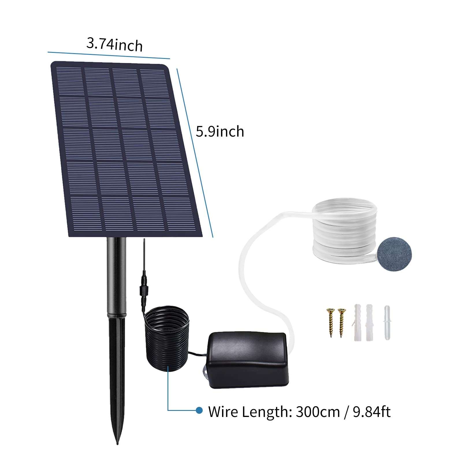 Andoer solar panel wire length supports flexible placement