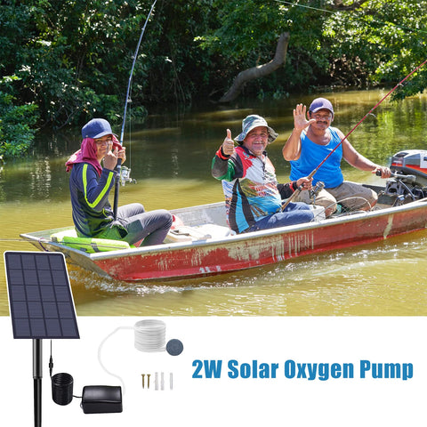 Andoer solar pond oxygenator pump providing quiet aeration from sunlight