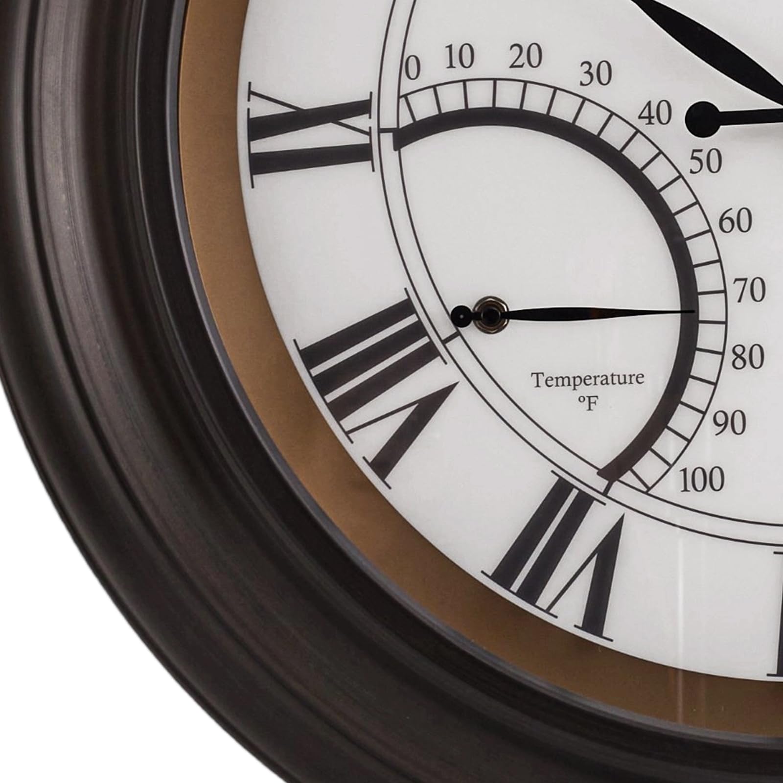 ANDY STAR clock glows softly at night for easy outdoor reading.