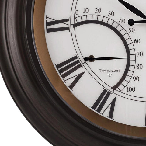 ANDY STAR clock glows softly at night for easy outdoor reading.