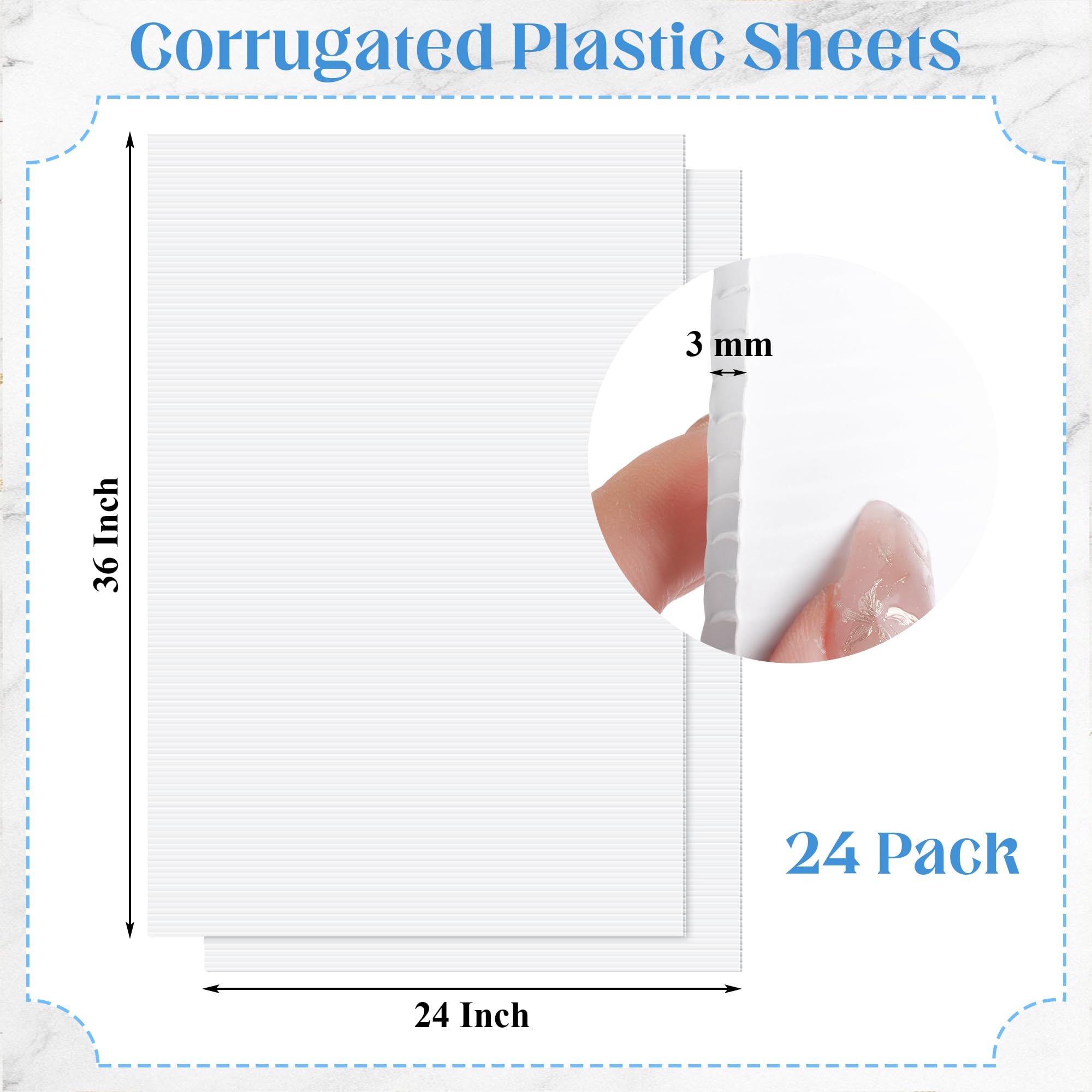 Aneco blank yard sign 24x36, outdoor-ready canvas for customization.