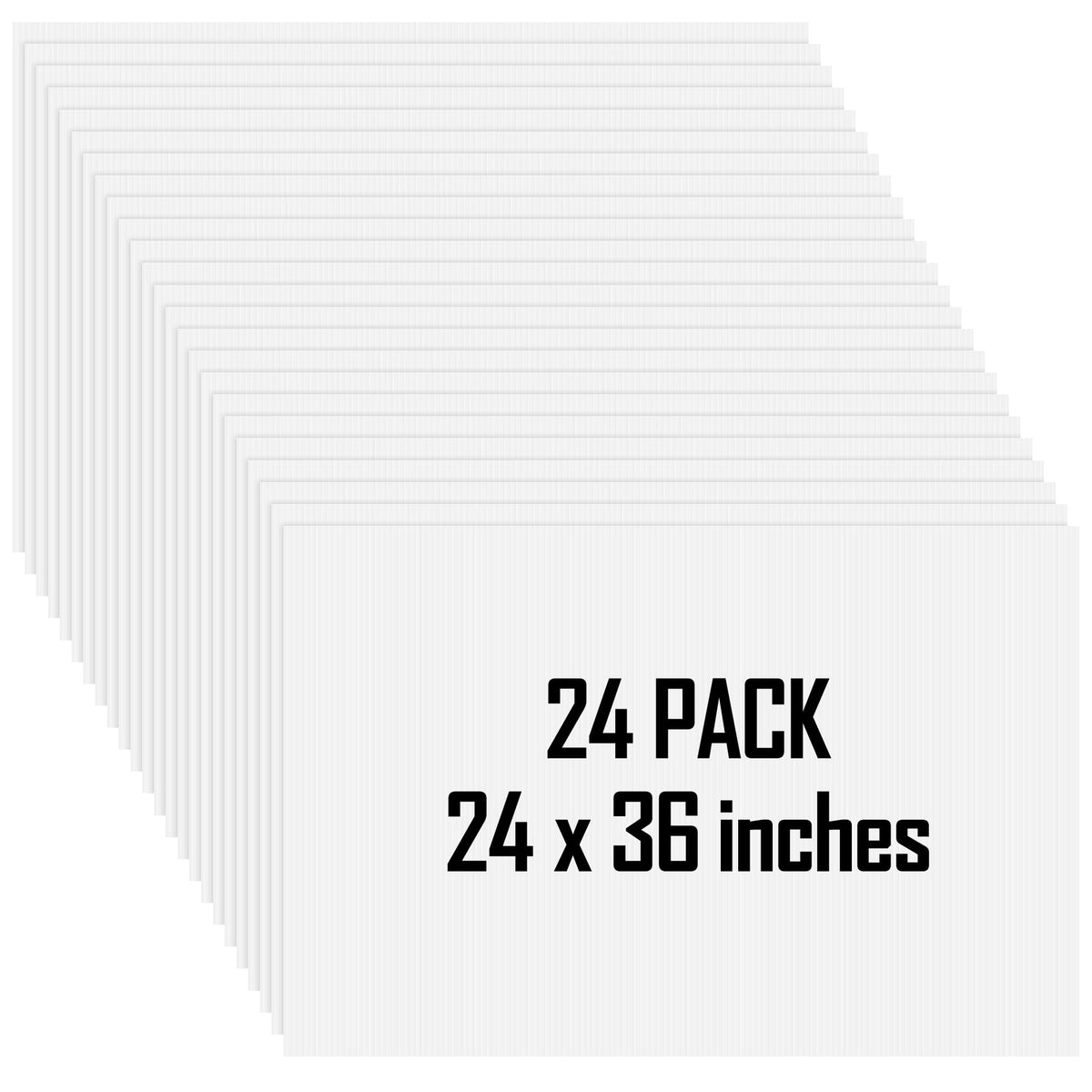 Aneco corrugated plastic yard sign 24x36, front view, ready for outdoor messaging.
