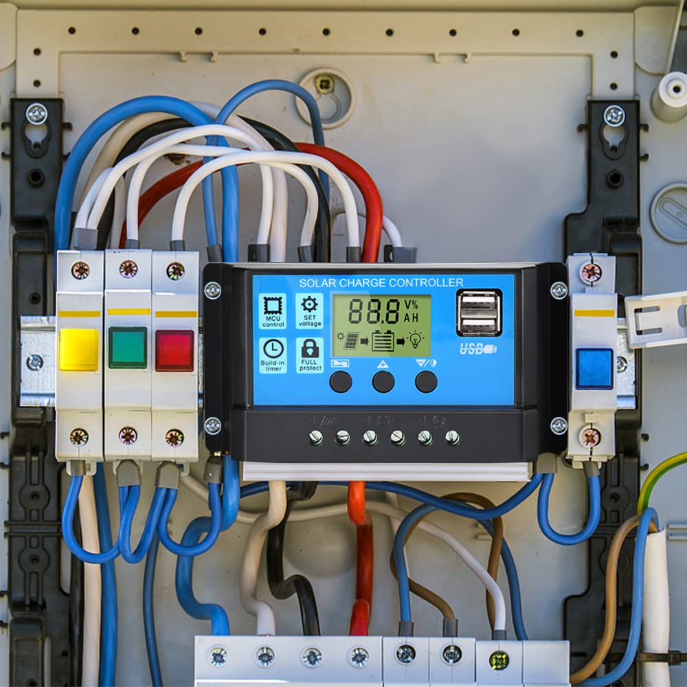 Anern 30A system mounted in an outdoor cabinet for home and workshop use.