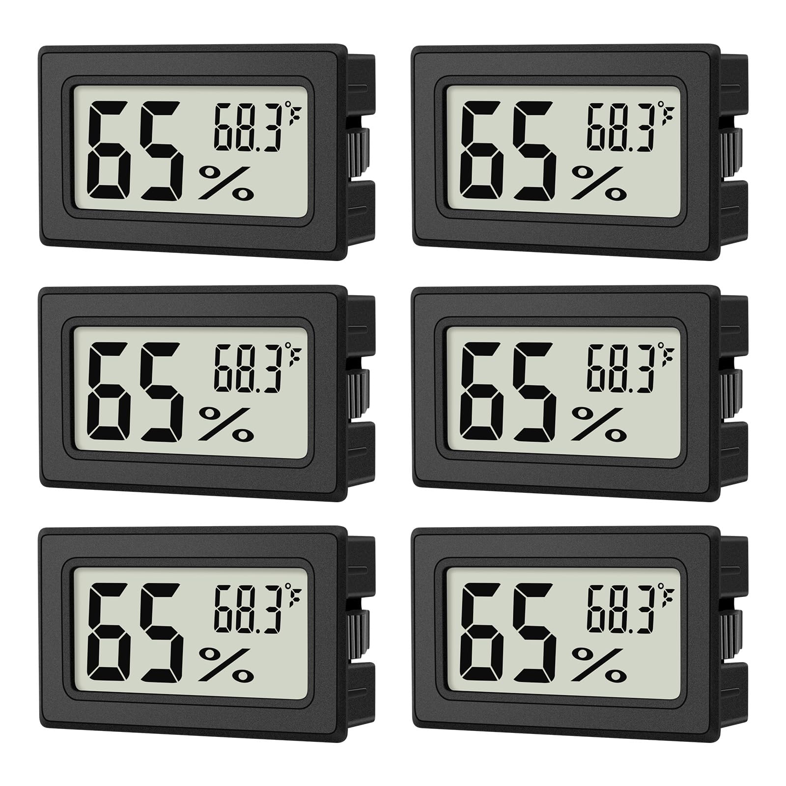 ANFBYOH 6-pack hygrometer display provides clear indoor readings