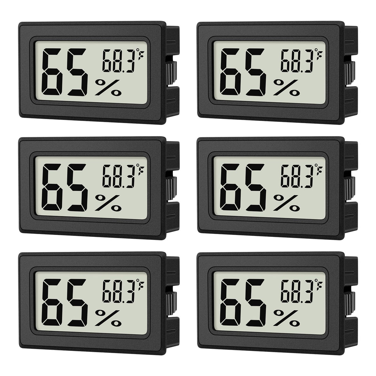ANFBYOH 6-pack hygrometer display provides clear indoor readings
