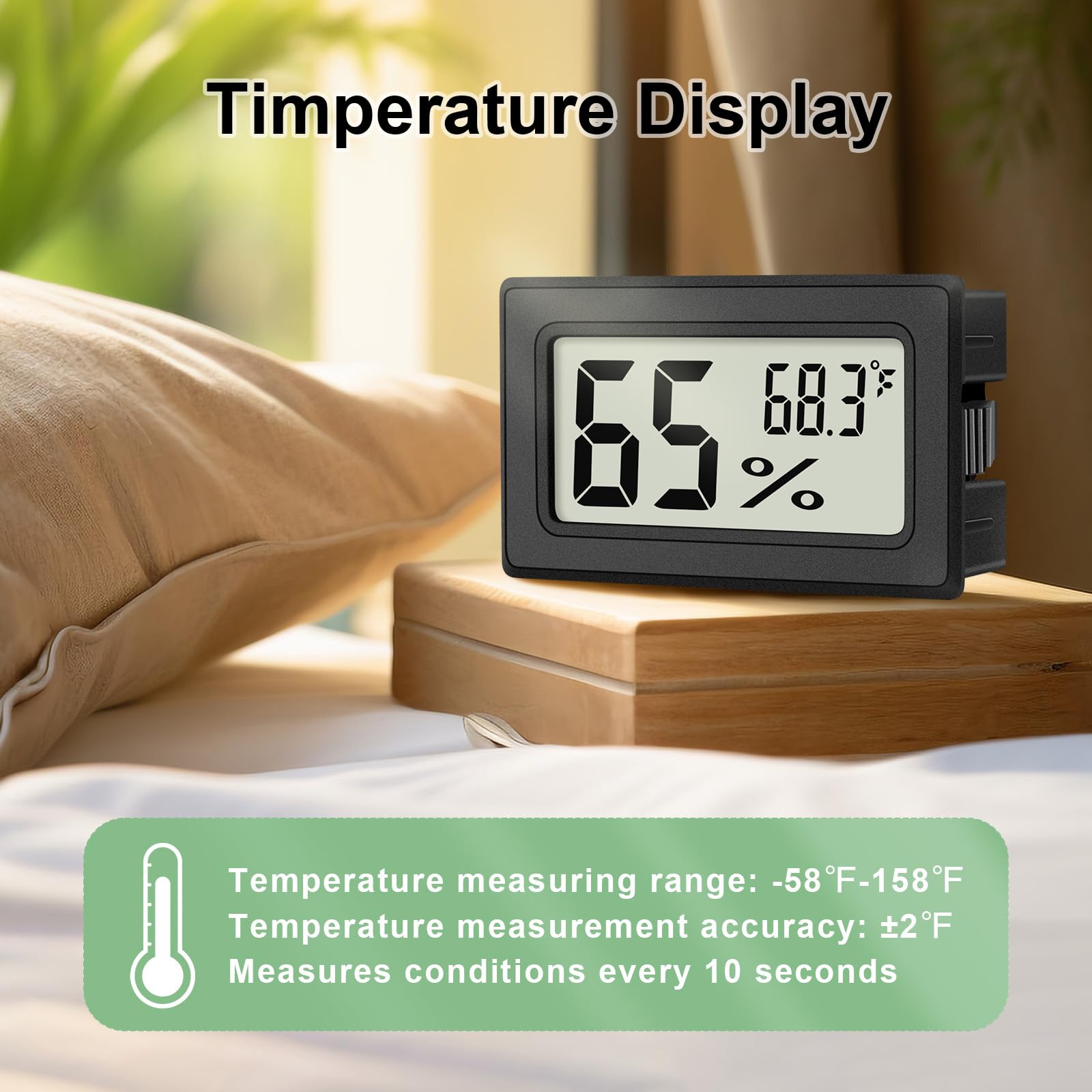 ANFBYOH wide-range thermometer and hygrometer for diverse spaces