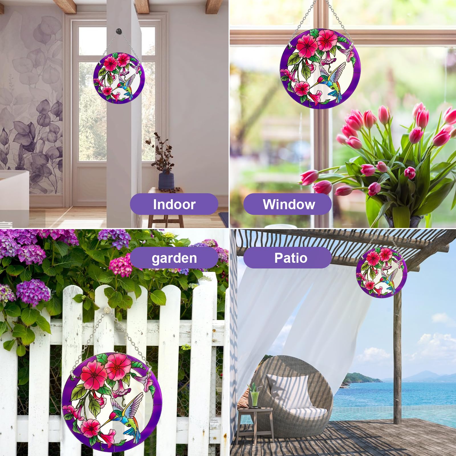 ANFURI window light reflection colors suncatcher brings shimmering ambience to any room