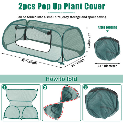 ANGAR 2-pack garden covers provide 30-percent shading for seedlings.