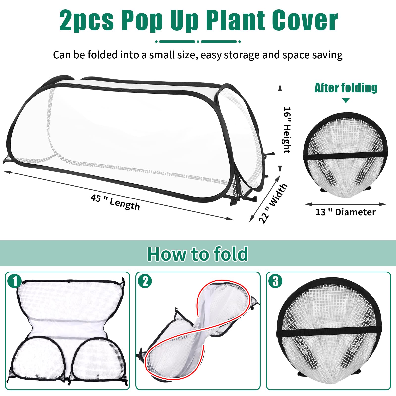 ANGAR 2-Pack zippered greenhouse top allows easy access and airflow
