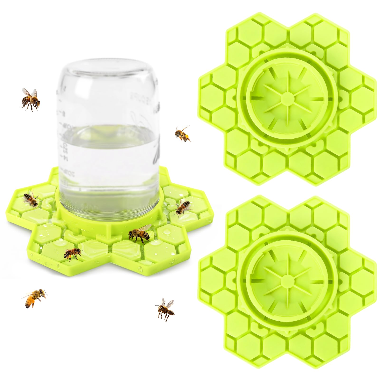 ANGAR bee feeder for mason jars connects securely to jars and supports continuous water supply