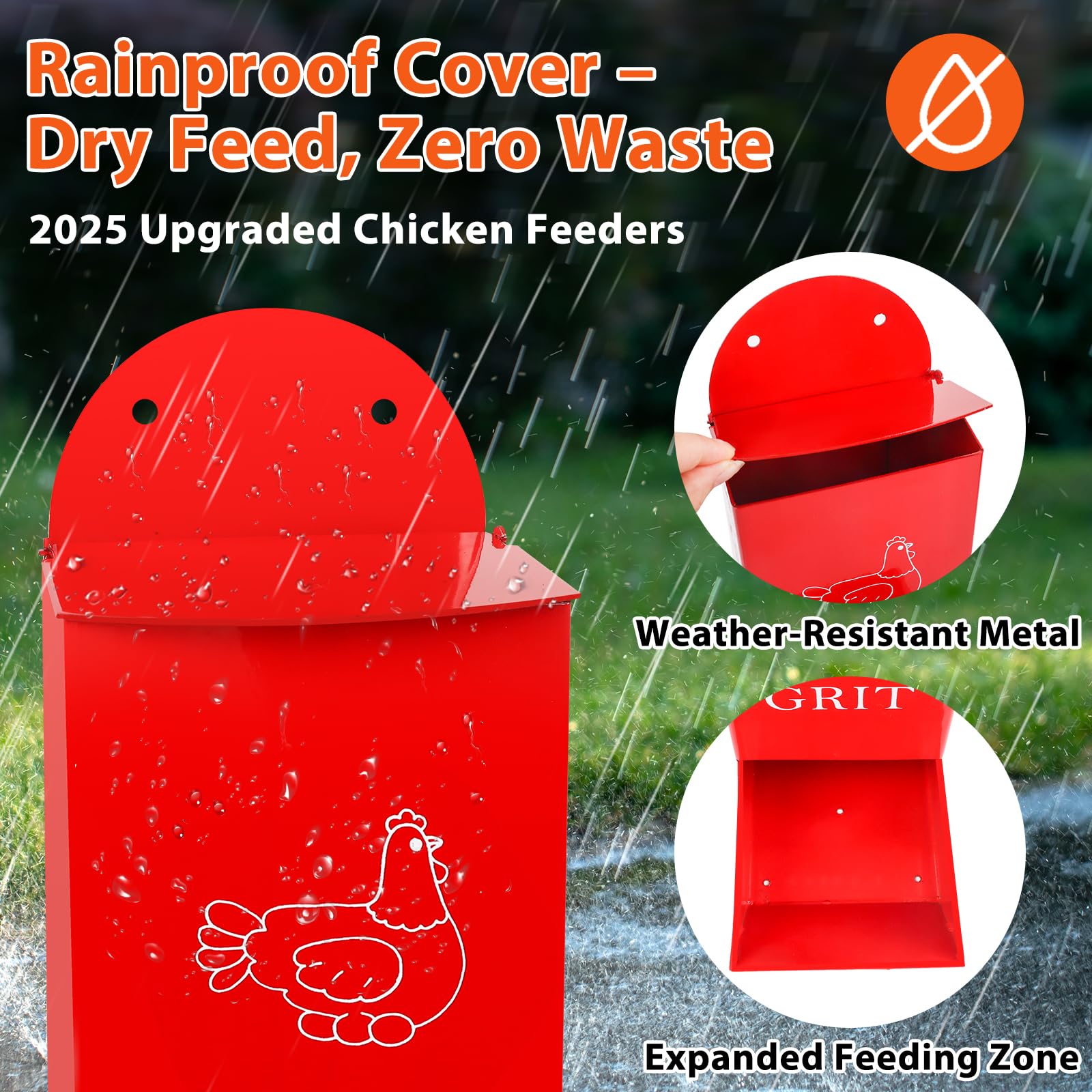 ANGAR feeder rain cover prevents feed spoilage